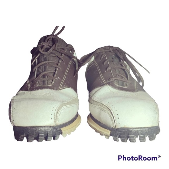 Nike Air Tour saddle golf shoes brown and white men size 10 - Picture 3 of 7